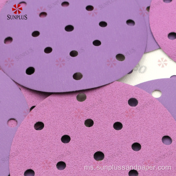 Cangkuk seramik ungu dan kertas pasir sunplus ungu
